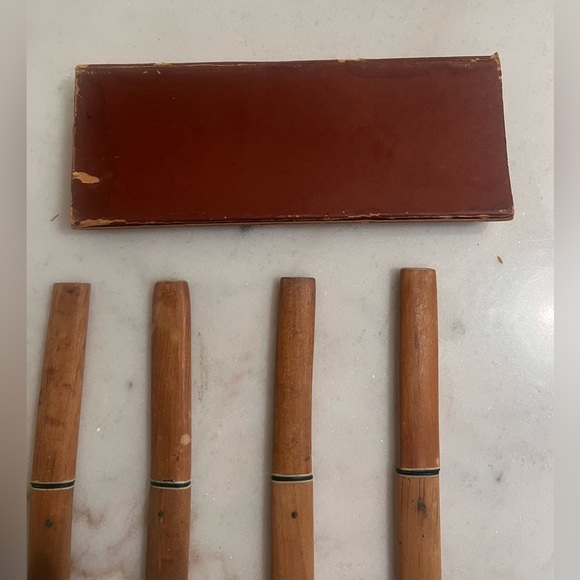 Vintage Kanenari Seki Knives with Bamboo Sheath Mid Century Japanese Unique Rare - Picture 3 of 13